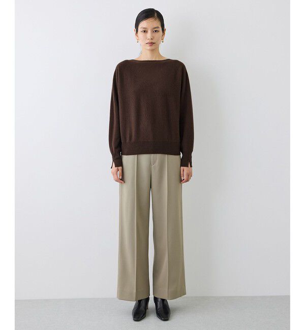 ROPE「【J'aDoRe・一部店舗限定サイズ】カシミヤ100% ボートネックドルマンスリーブニット」|ニット・セーター|