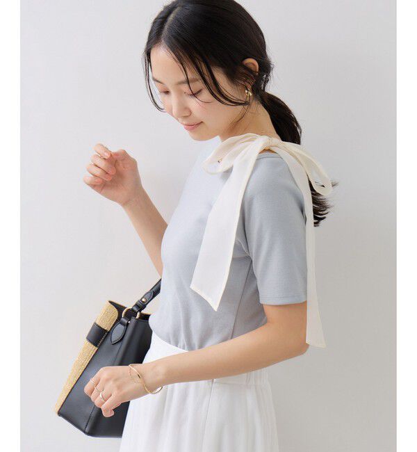 VIS「肩リボンTシャツ」|Tシャツ・カットソー|