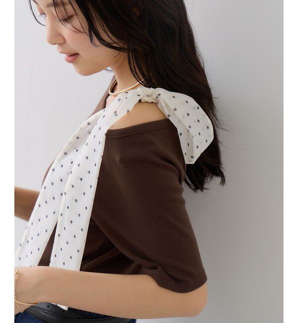 VIS「肩リボンTシャツ」|Tシャツ・カットソー|