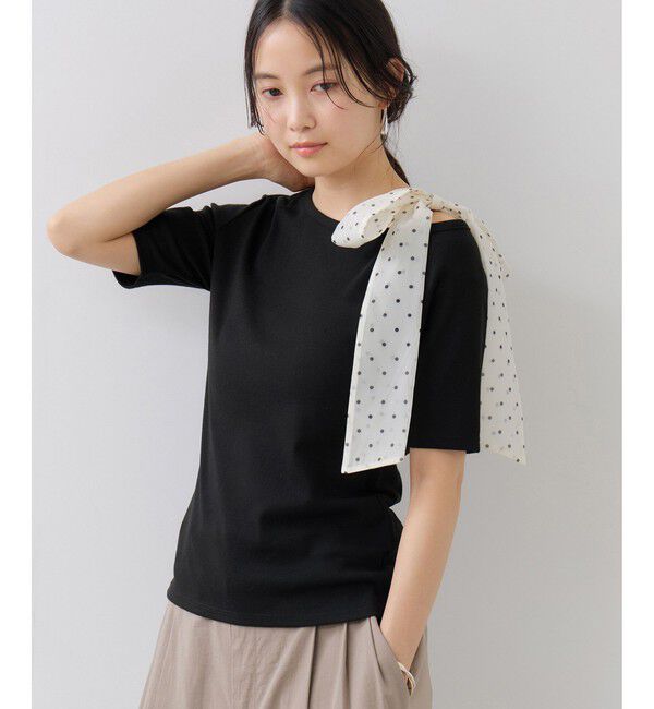VIS「肩リボンTシャツ」|Tシャツ・カットソー|