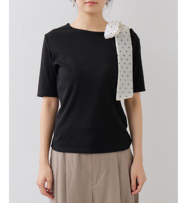 VIS「肩リボンTシャツ」|Tシャツ・カットソー|