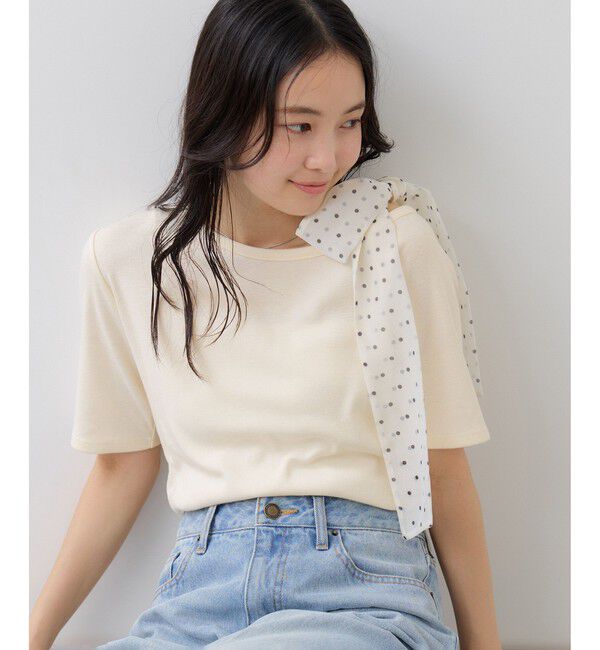 VIS「肩リボンTシャツ」|Tシャツ・カットソー|