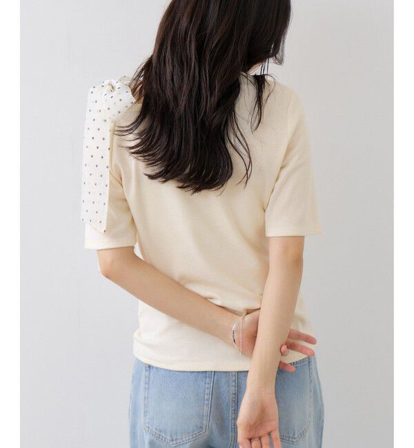 VIS「肩リボンTシャツ」|Tシャツ・カットソー|