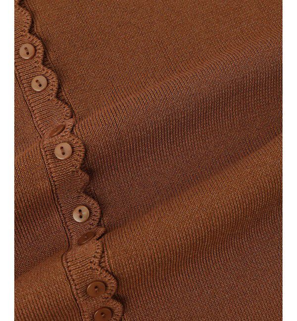 ADAM ET ROPE'「【WEB限定】ハーフスリーブリブカーディガン」|カーディガン|
