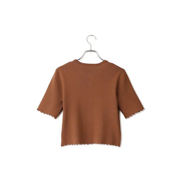 ADAM ET ROPE'「【WEB限定】ハーフスリーブリブカーディガン」|カーディガン|