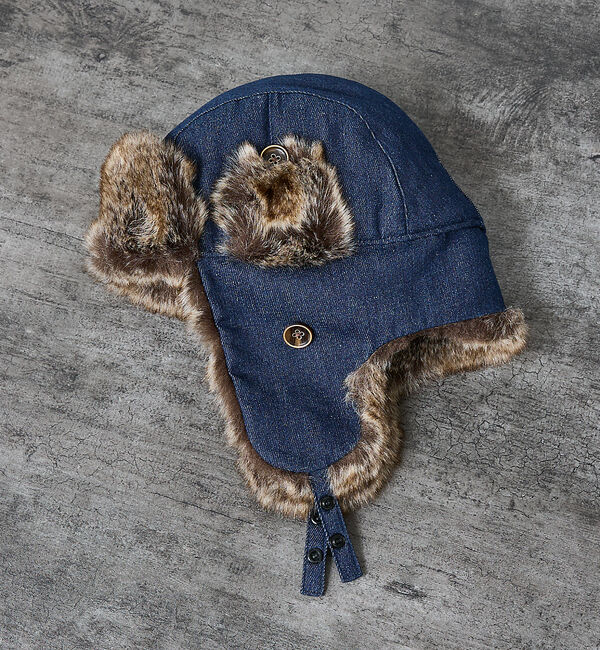 ABAHOUSE「【RUBEN/ルーベン】DENIM FLYGHT CAP/デニムフライトキャップ」|その他|