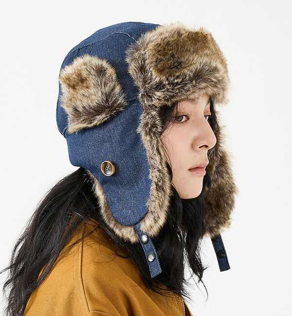 ABAHOUSE「【RUBEN/ルーベン】DENIM FLYGHT CAP/デニムフライトキャップ」|その他|