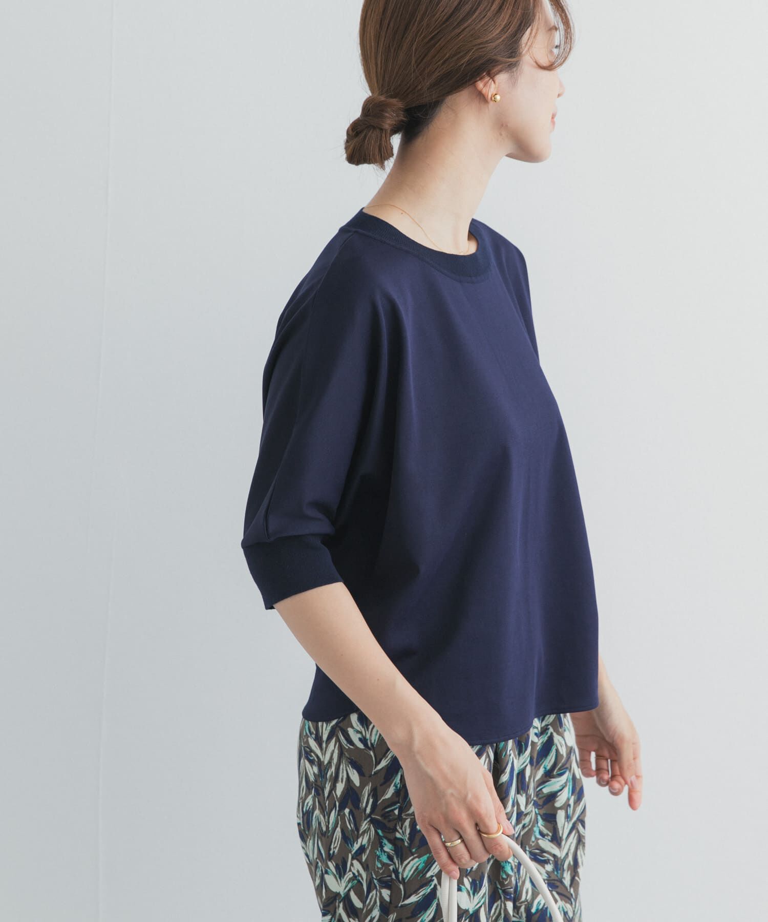 URBAN RESEARCH DOORS「ニットドッキングドルマン プルオーバー」|Tシャツ・カットソー|