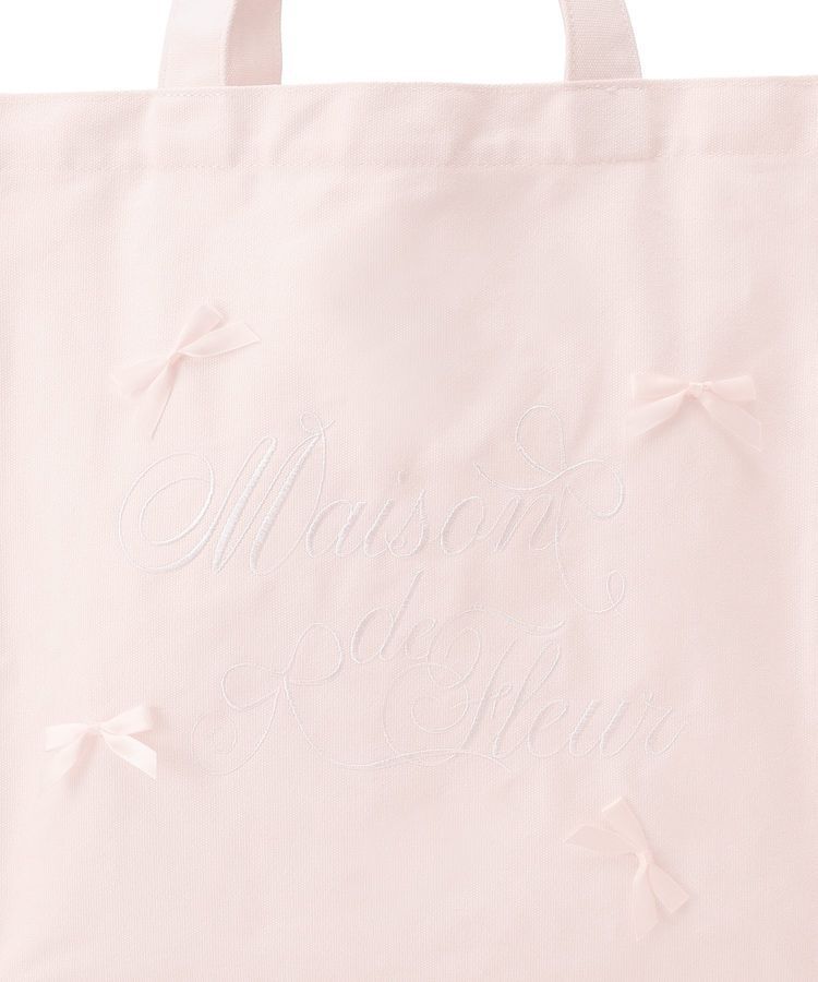 Maison de FLEUR「リボンブランドロゴ刺繍スクエアトートバッグ」|トートバッグ|