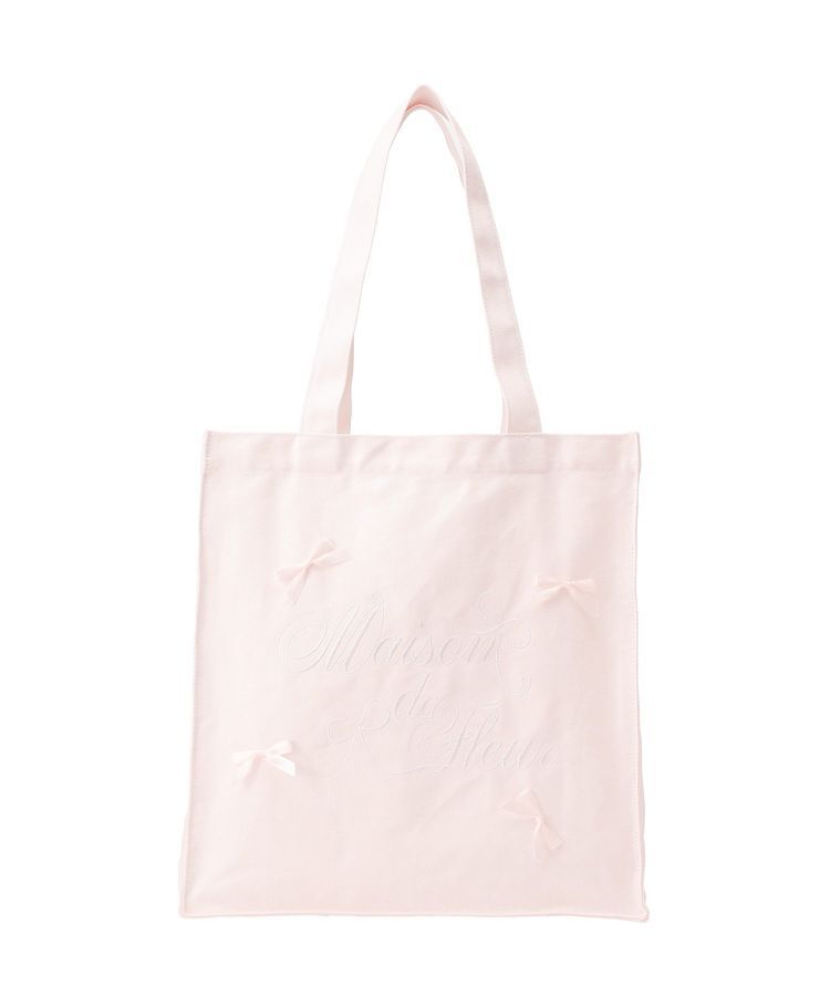 Maison de FLEUR「リボンブランドロゴ刺繍スクエアトートバッグ」|トートバッグ|