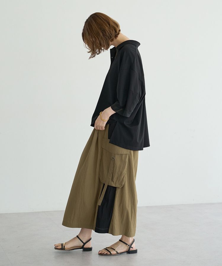 Editt by YECCA VECCA「袖口シアーポロカットソー」|Tシャツ・カットソー|
