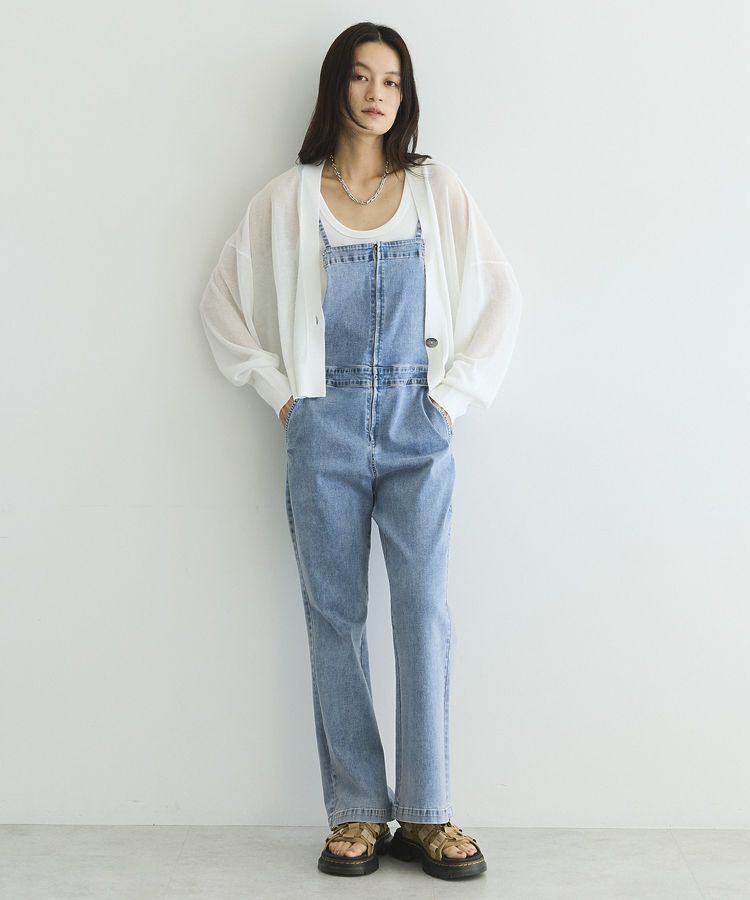 GARAGE OF GOOD CLOTHING「フロントZIPデニムサロペット」|オールインワン|