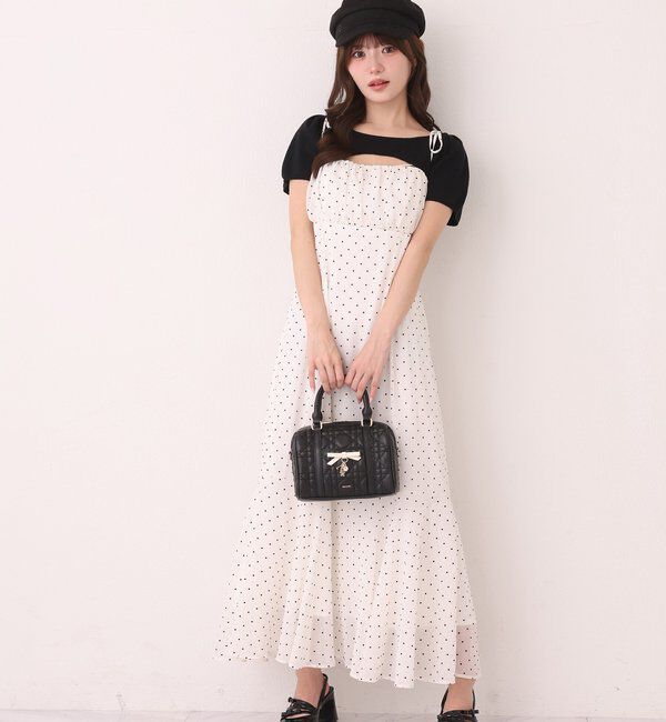  「【WEB限定リバイバル】ニットセットキャミワンピース」|ワンピース|ドット