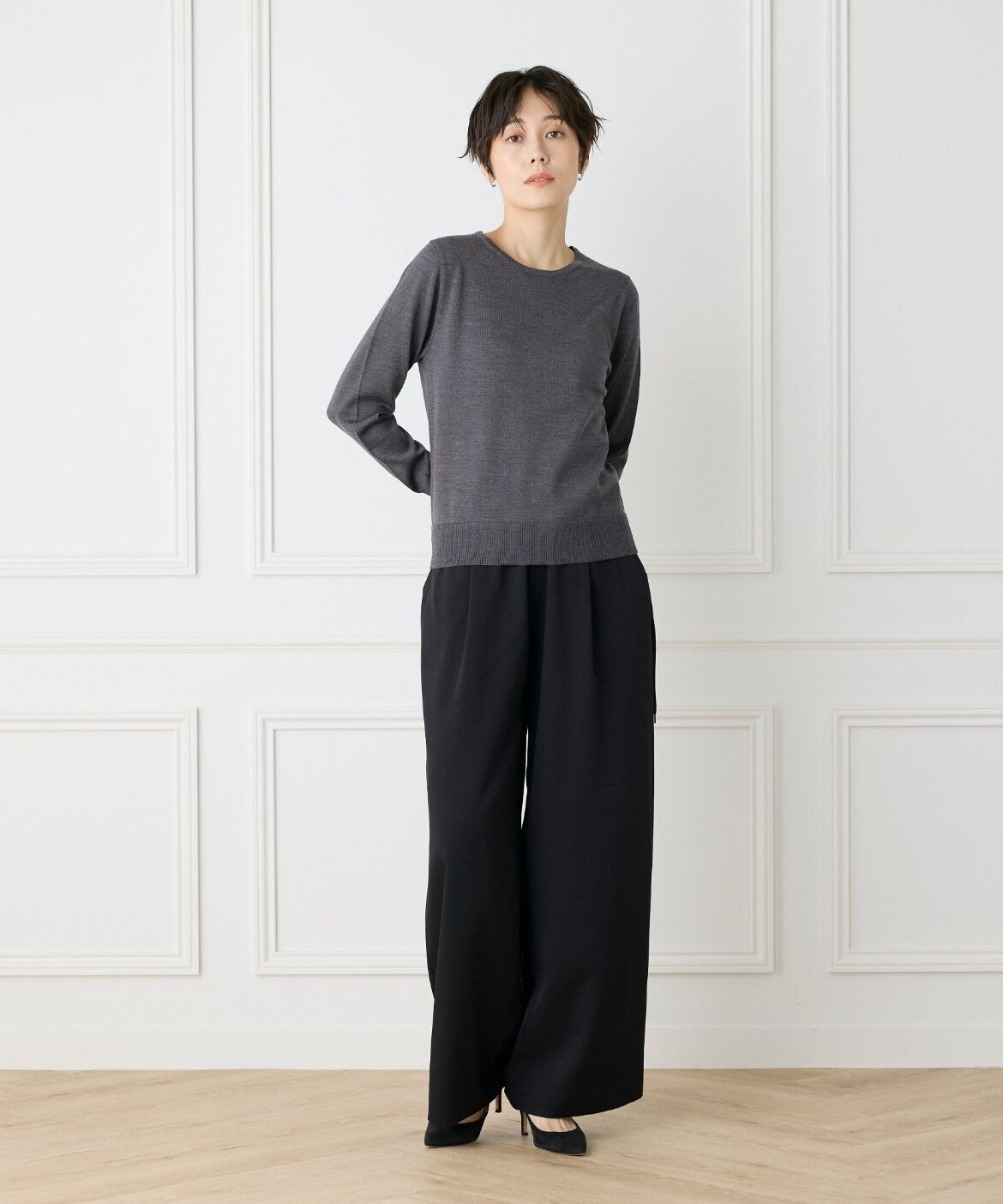 DAY by DAY it&rsquo;s international「ウォッシャブルウールベーシッククルーネックニット《HARMONY》」|ニット・セーター|