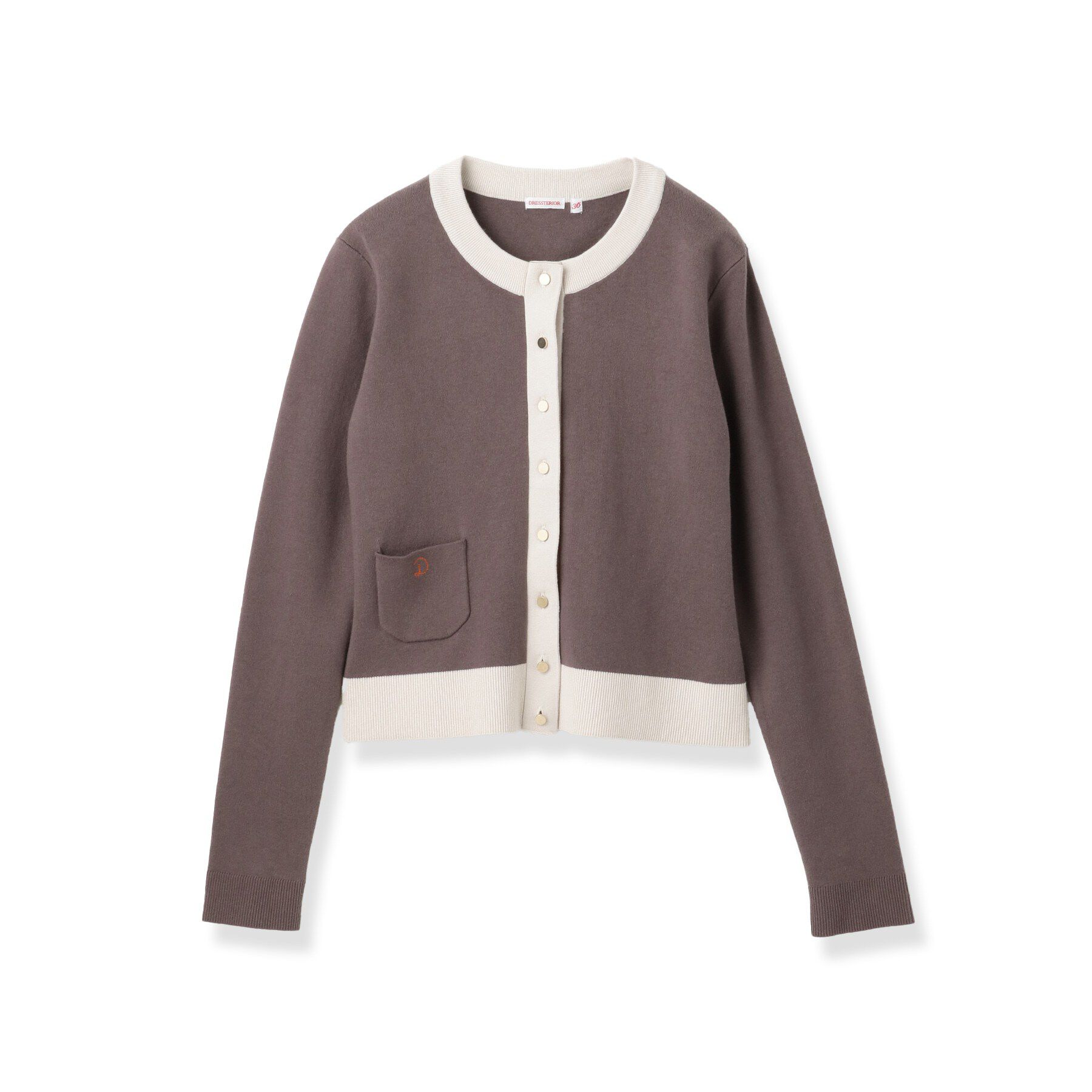 DRESSTERIOR「【ウォッシャブル】コットンカシミヤバイカラーカーディガン」|カーディガン|