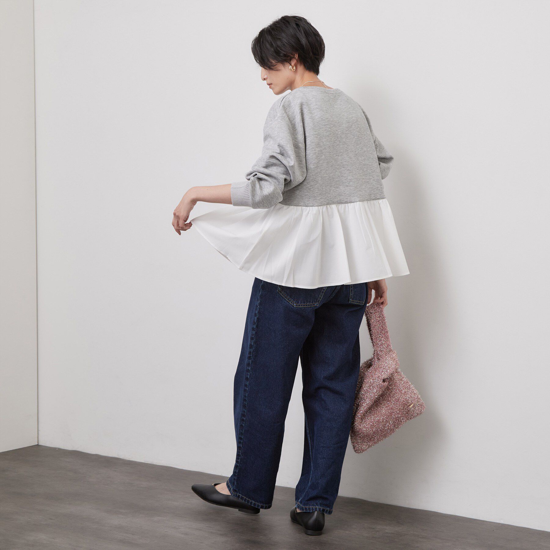 OPAQUE.CLIP「ペプラムドッキングトップス【洗濯機OK】」|Tシャツ・カットソー|