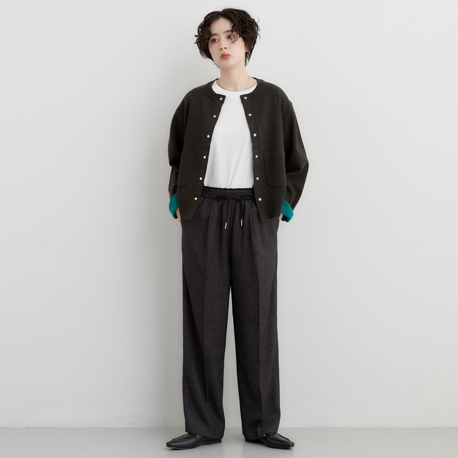THE SHOP TK「ネップツイードイージーワイドパンツ」|その他|