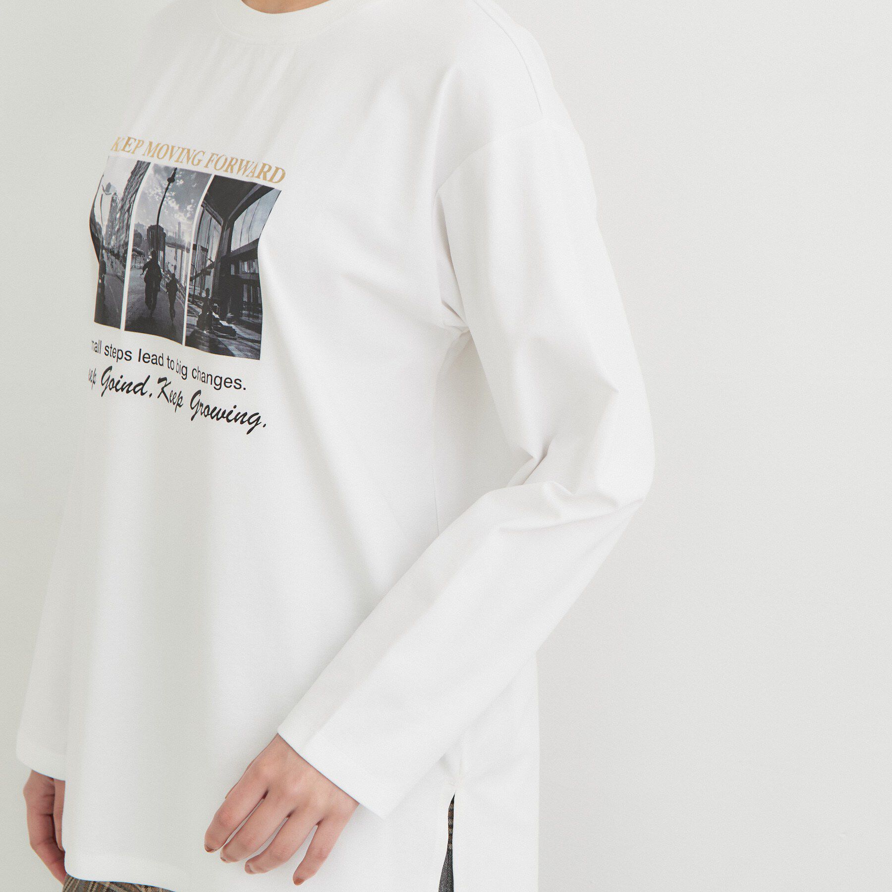 THE SHOP TK「ロゴ＆フォトアソートロンT」|Tシャツ・カットソー|