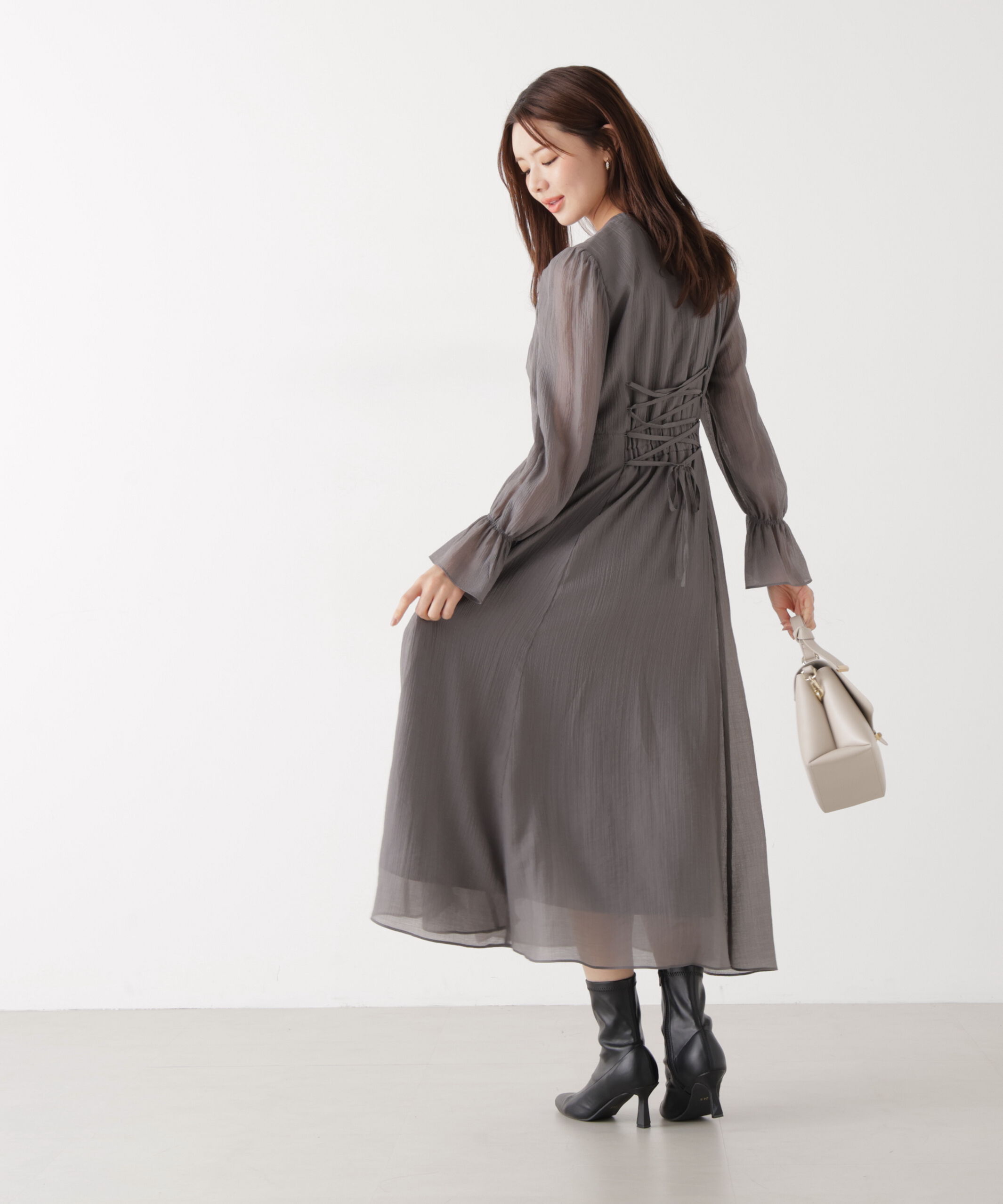 PROPORTION BODY DRESSING「バックレースアップレディワンピース　26SS」|ワンピース|