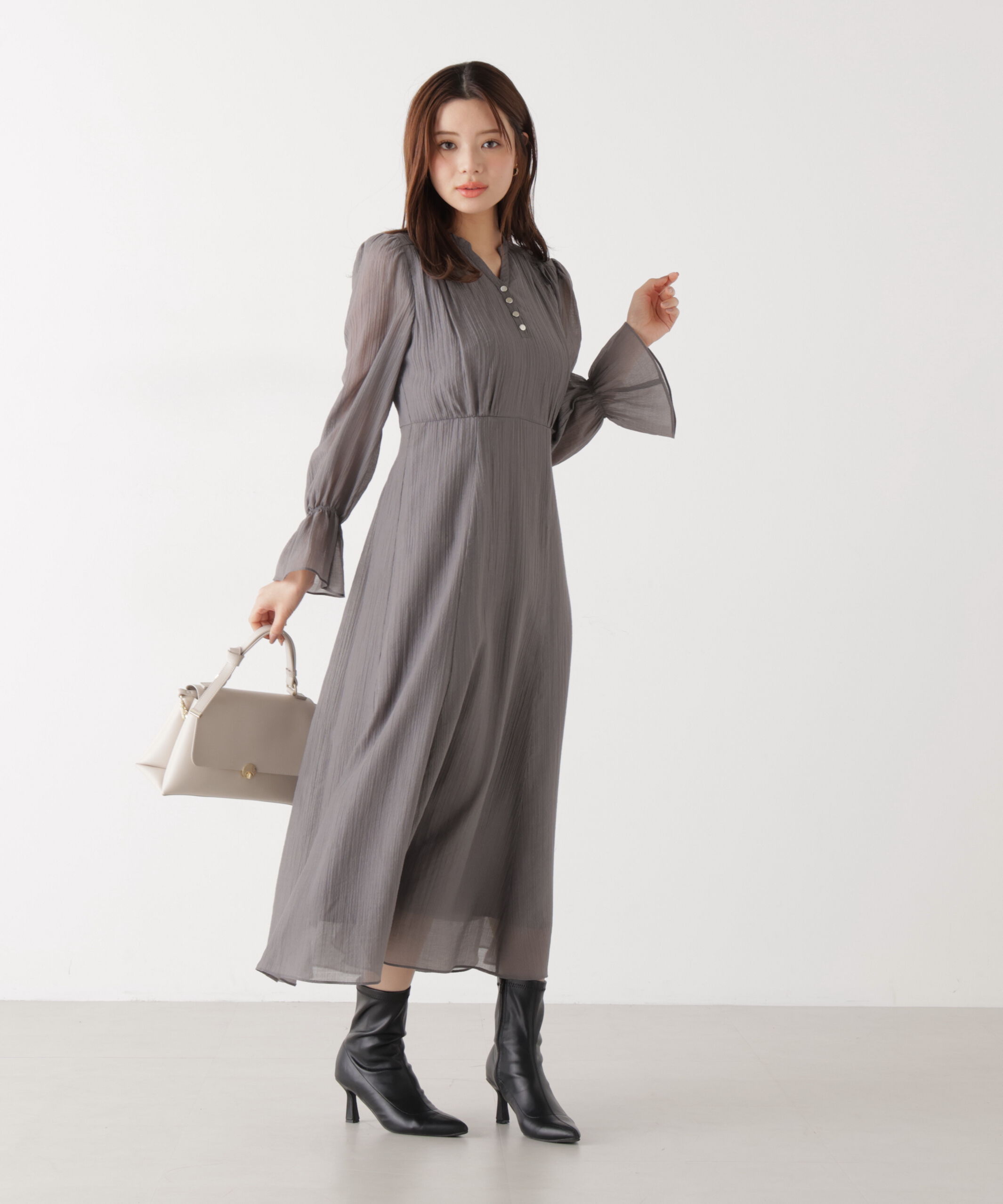 PROPORTION BODY DRESSING「バックレースアップレディワンピース　26SS」|ワンピース|