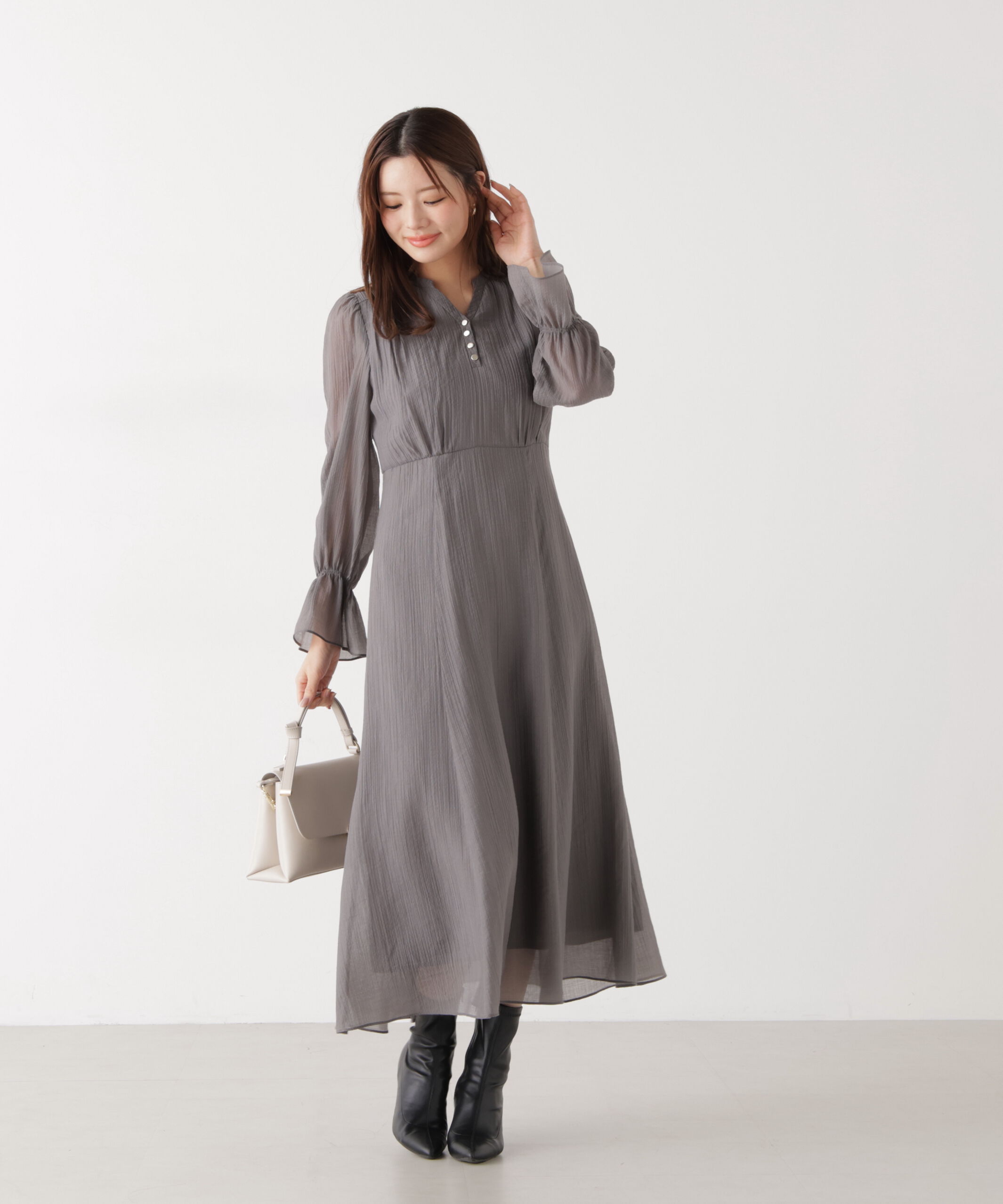 PROPORTION BODY DRESSING「バックレースアップレディワンピース　26SS」|ワンピース|