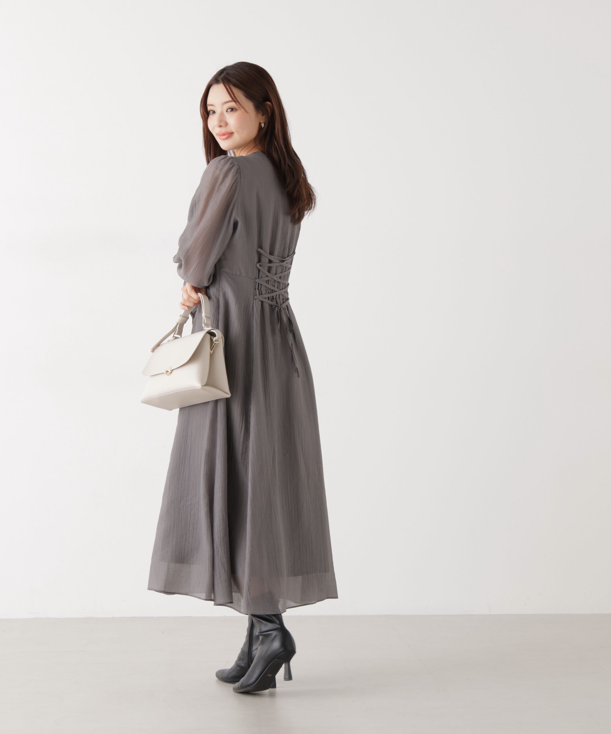 PROPORTION BODY DRESSING「バックレースアップレディワンピース　26SS」|ワンピース|