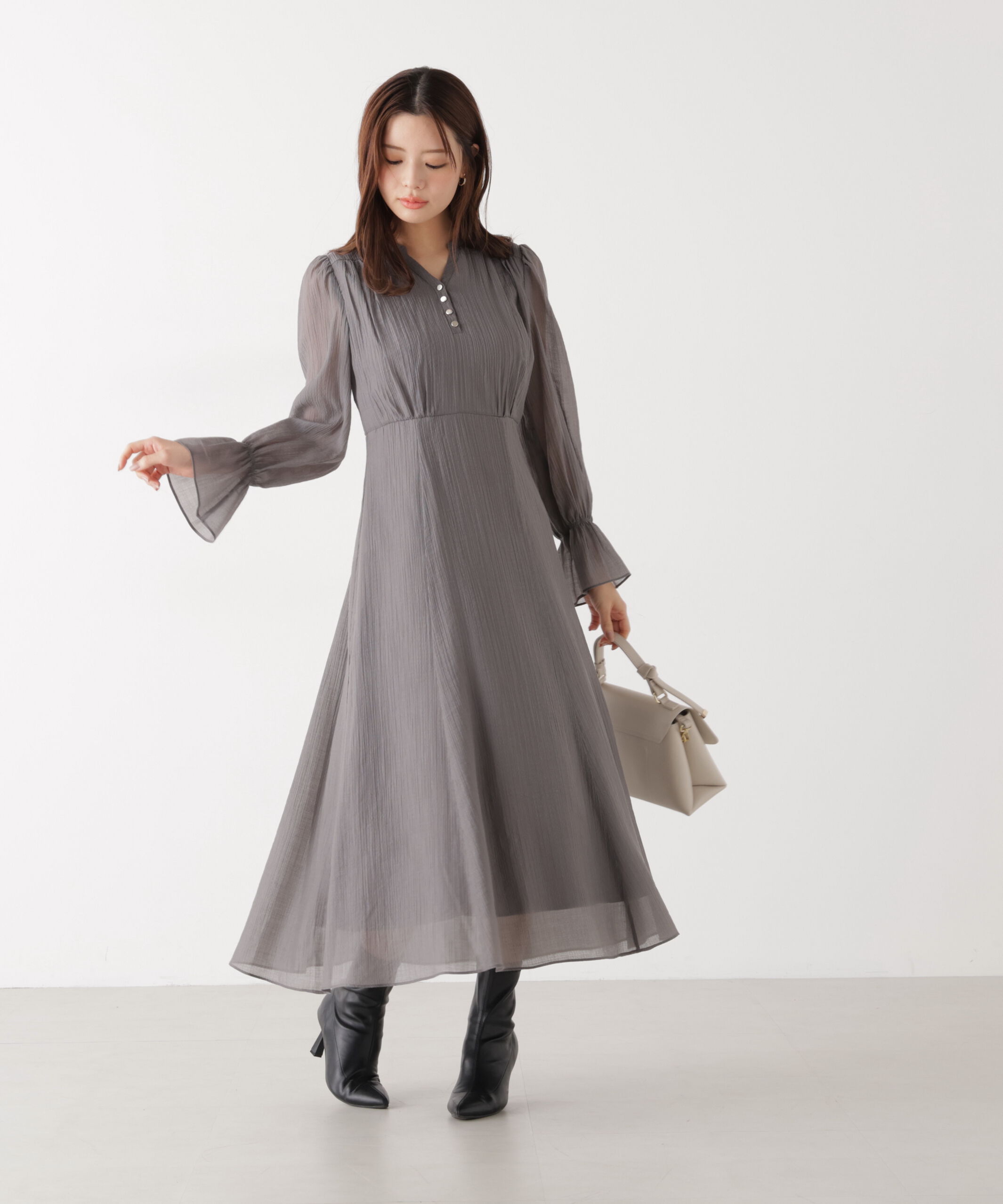 PROPORTION BODY DRESSING「バックレースアップレディワンピース　26SS」|ワンピース|