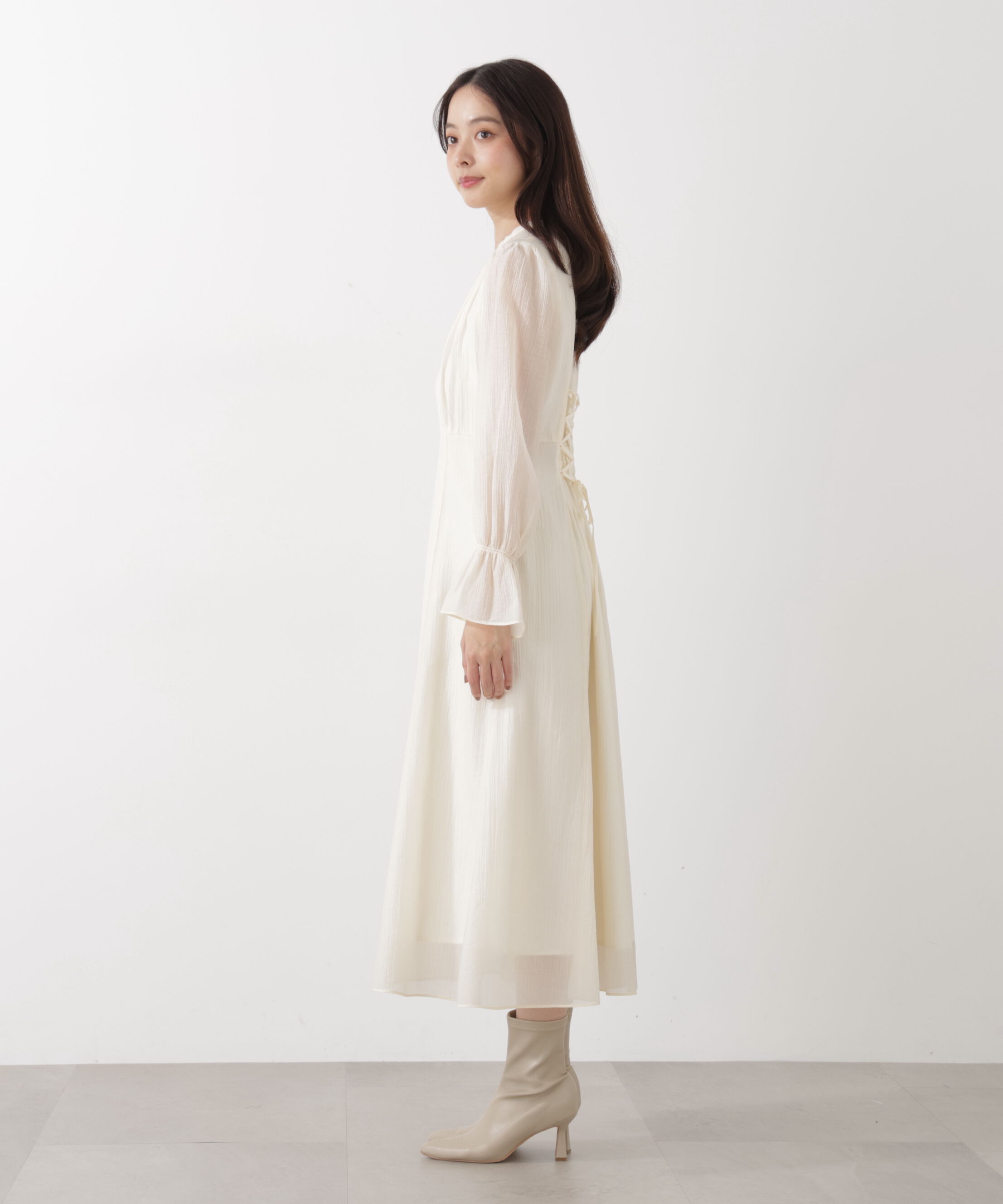 PROPORTION BODY DRESSING「バックレースアップレディワンピース　26SS」|ワンピース|