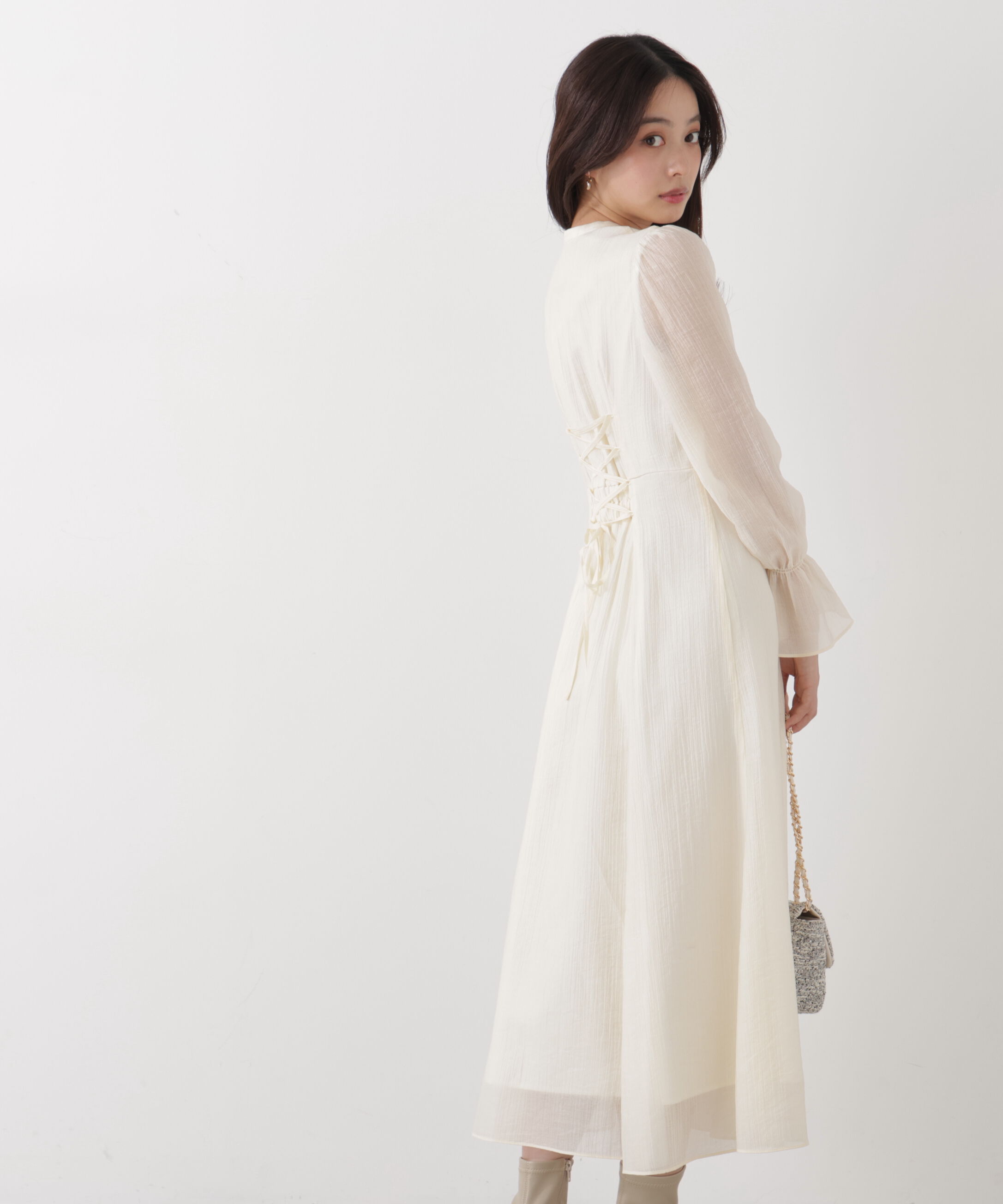 PROPORTION BODY DRESSING「バックレースアップレディワンピース　26SS」|ワンピース|