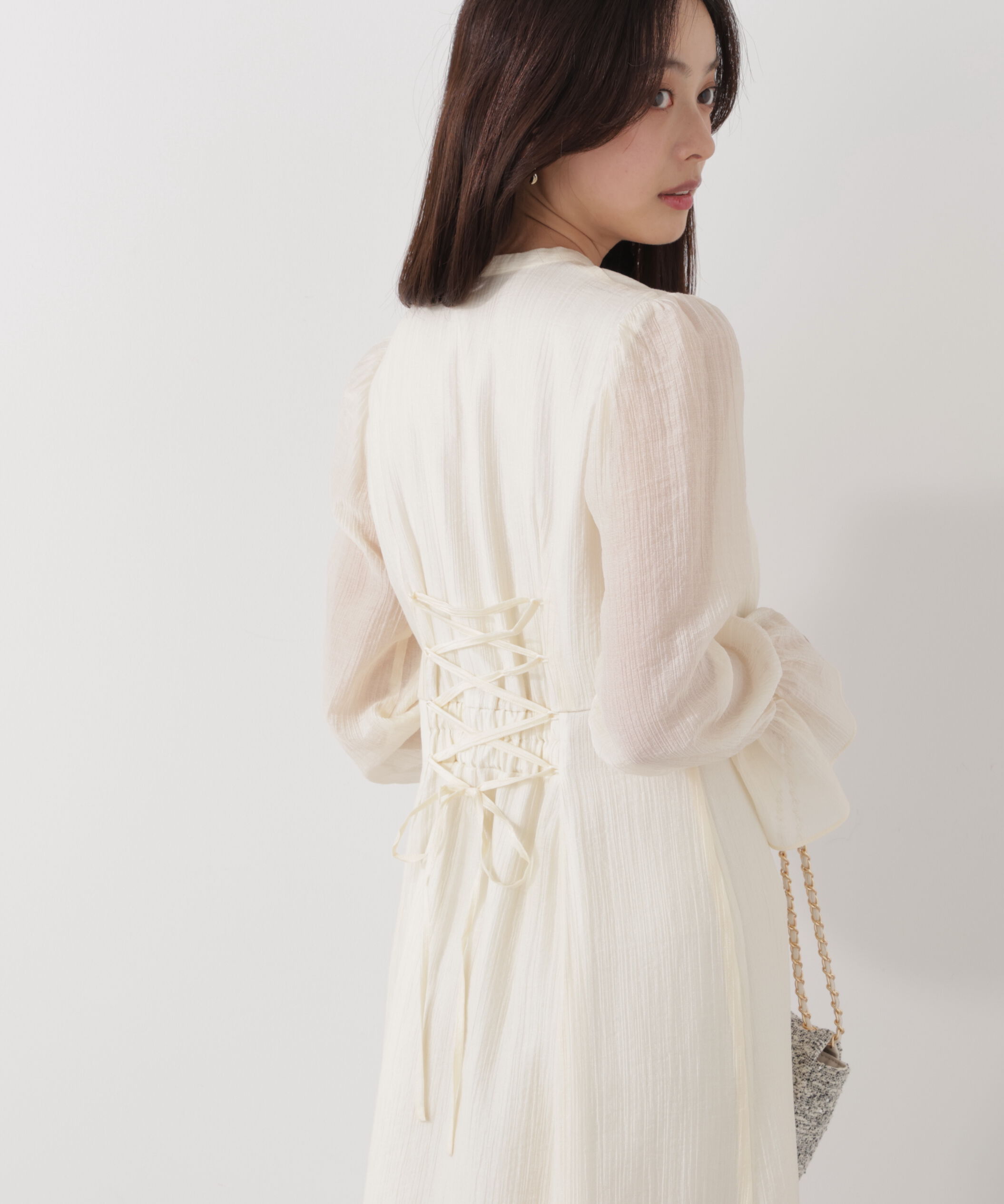 PROPORTION BODY DRESSING「バックレースアップレディワンピース　26SS」|ワンピース|
