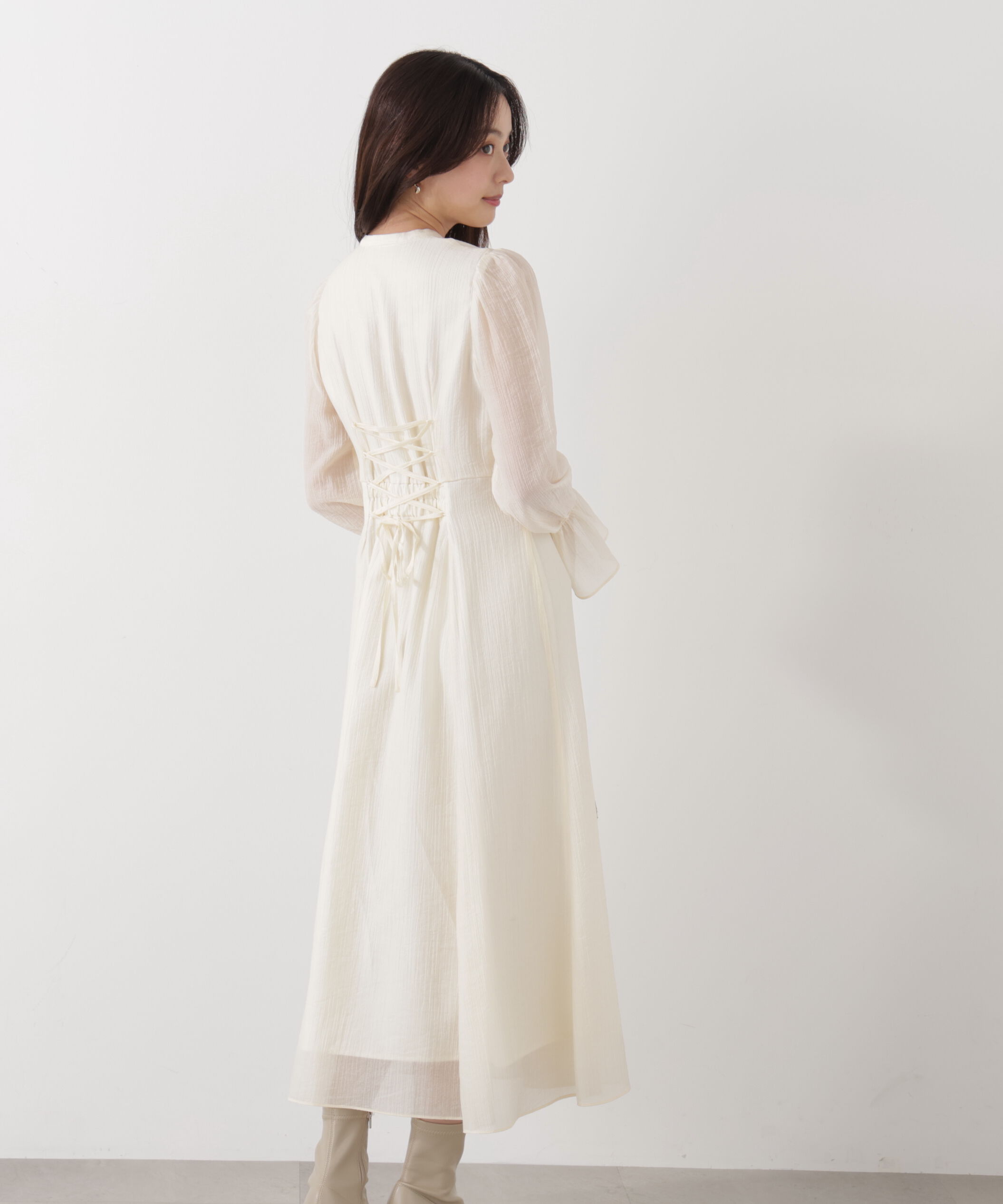 PROPORTION BODY DRESSING「バックレースアップレディワンピース　26SS」|ワンピース|