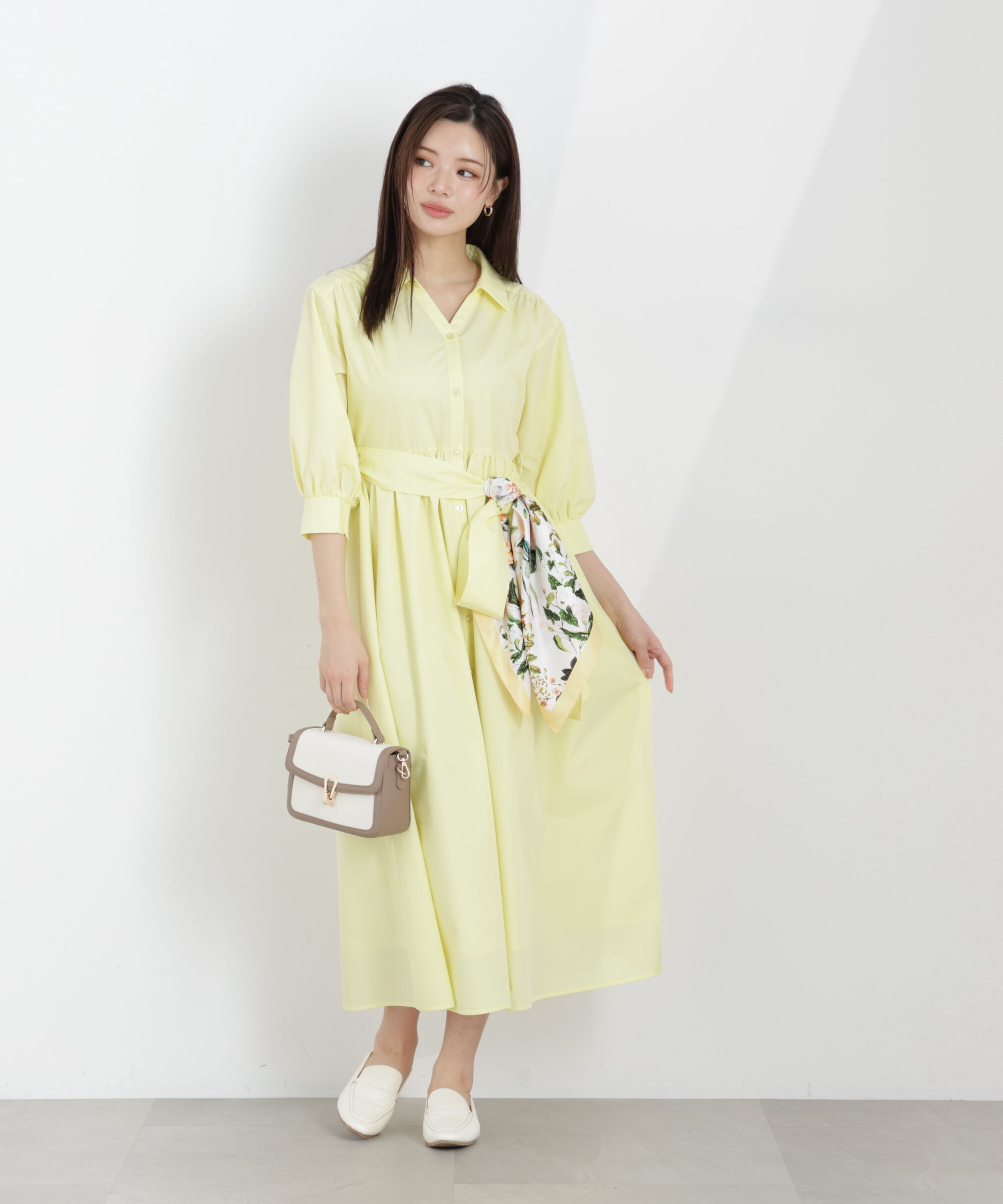 PROPORTION BODY DRESSING「リボン付きシャツワンピース　26SS」|ワンピース|