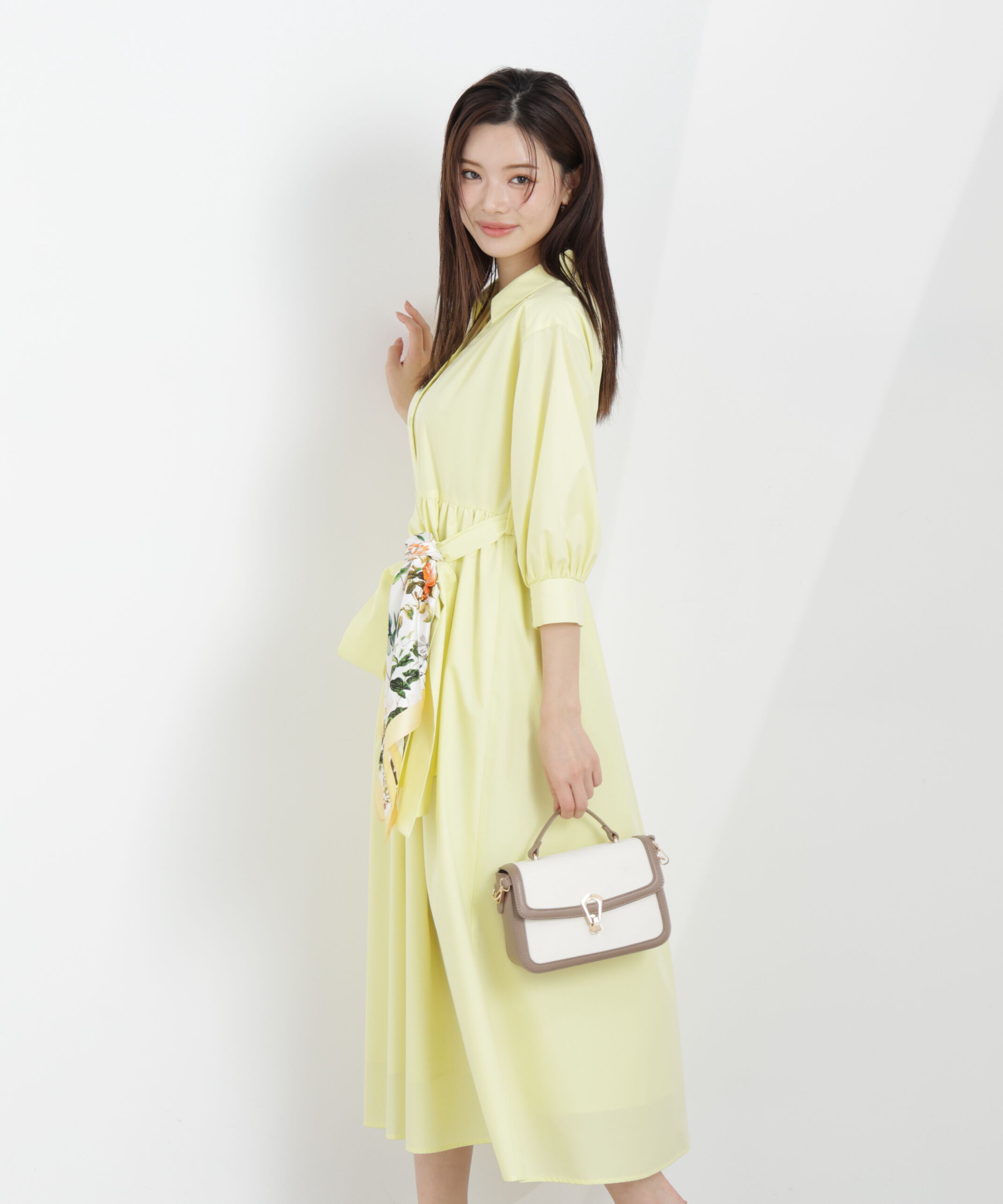 PROPORTION BODY DRESSING「リボン付きシャツワンピース　26SS」|ワンピース|