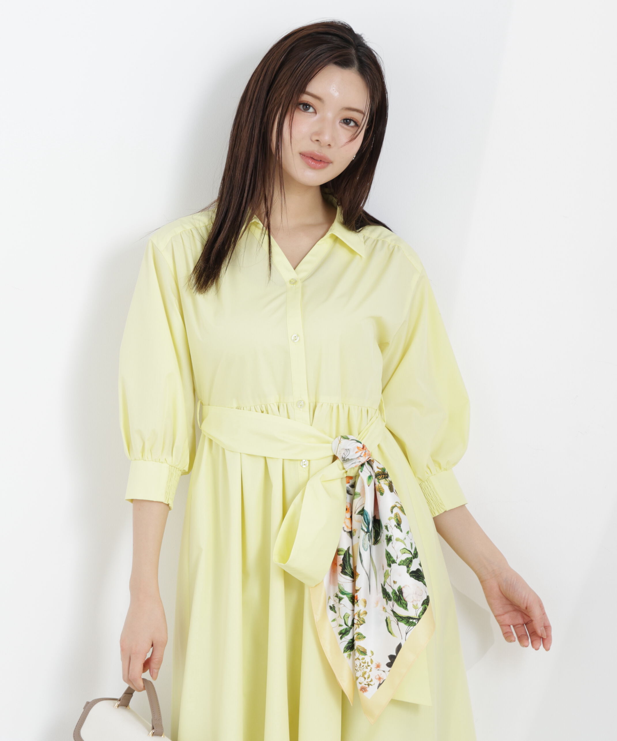 PROPORTION BODY DRESSING「リボン付きシャツワンピース　26SS」|ワンピース|