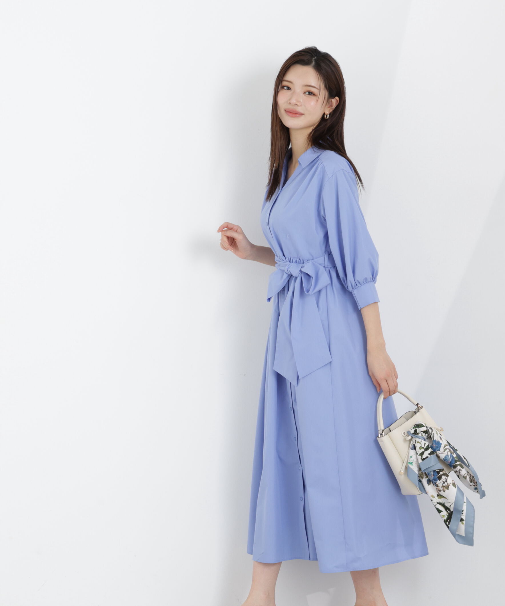 PROPORTION BODY DRESSING「リボン付きシャツワンピース　26SS」|ワンピース|