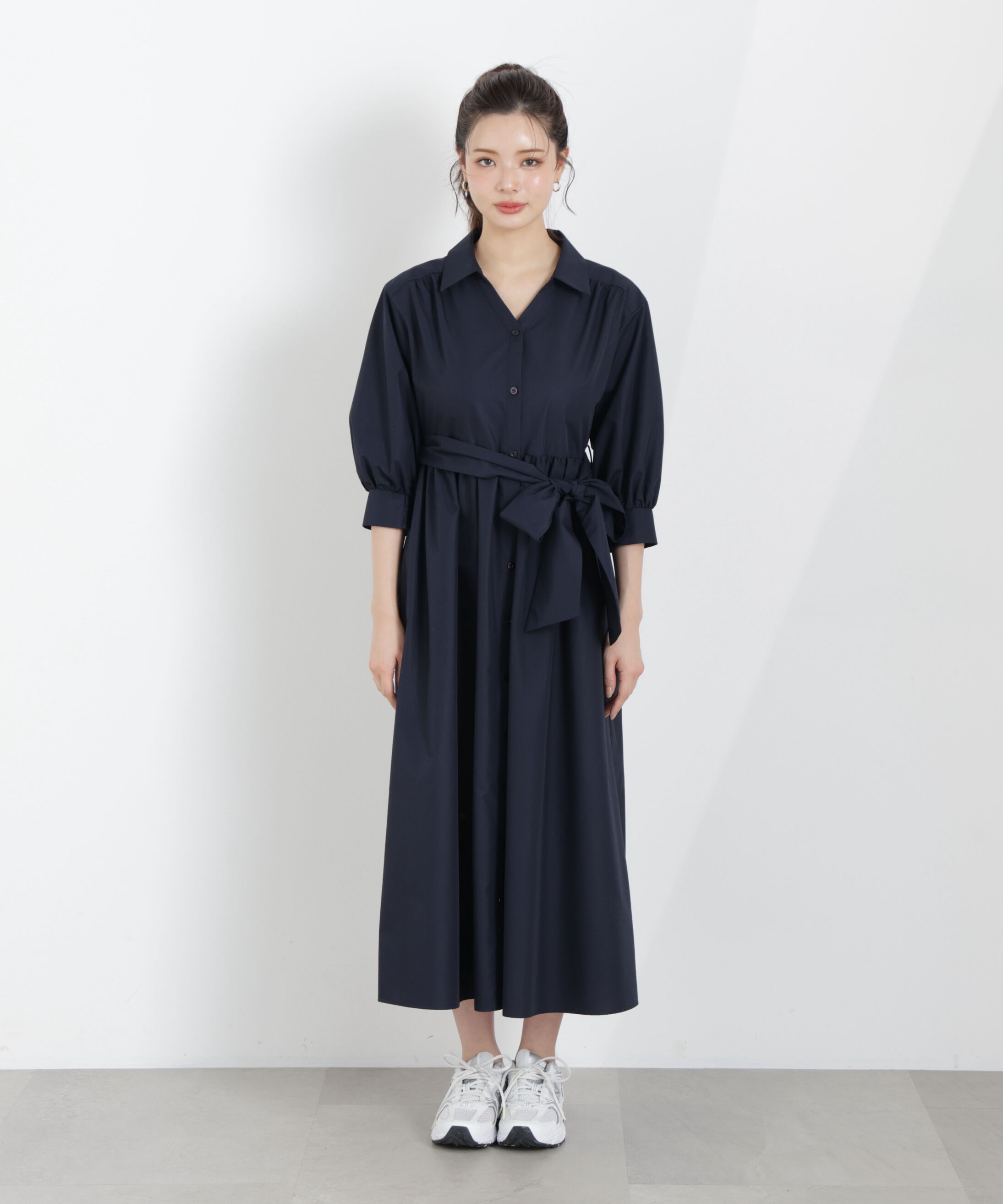 PROPORTION BODY DRESSING「リボン付きシャツワンピース　26SS」|ワンピース|