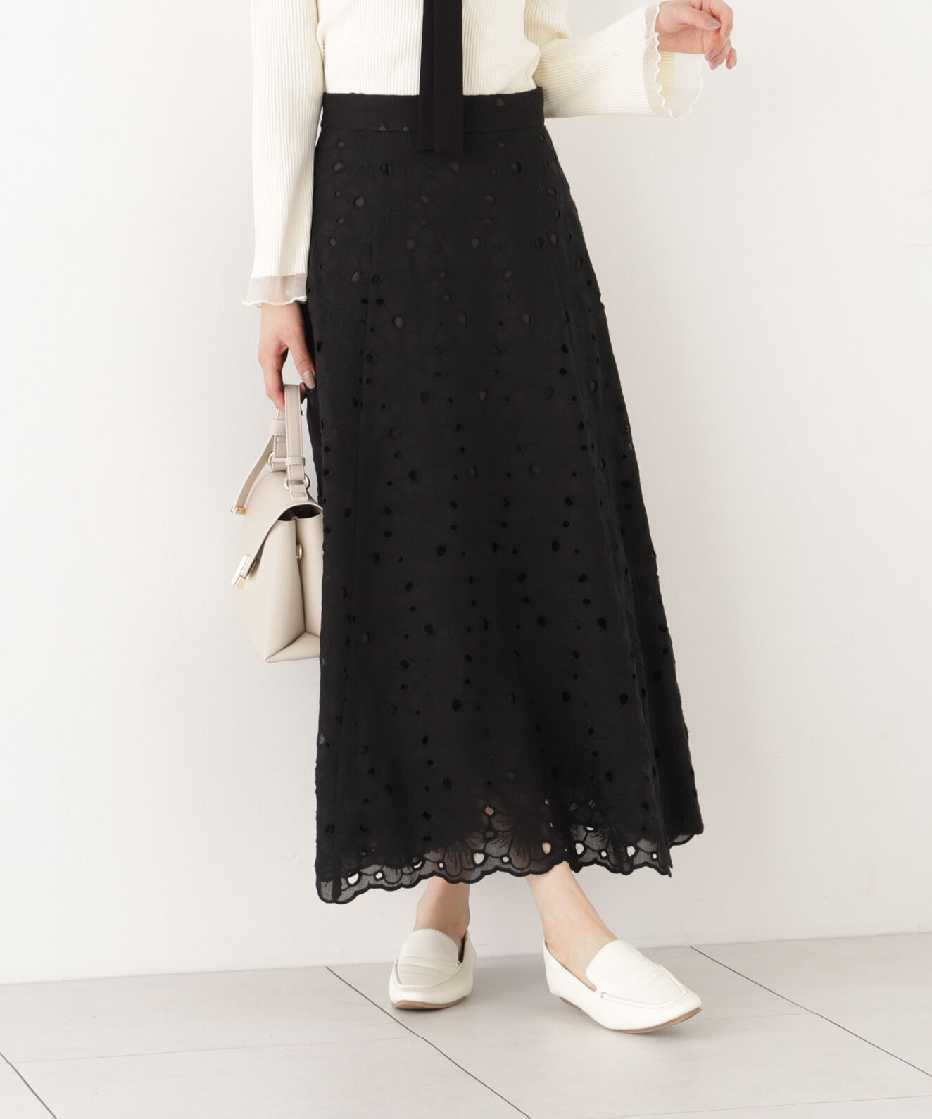PROPORTION BODY DRESSING「カットワークレーススカート」|スカート|