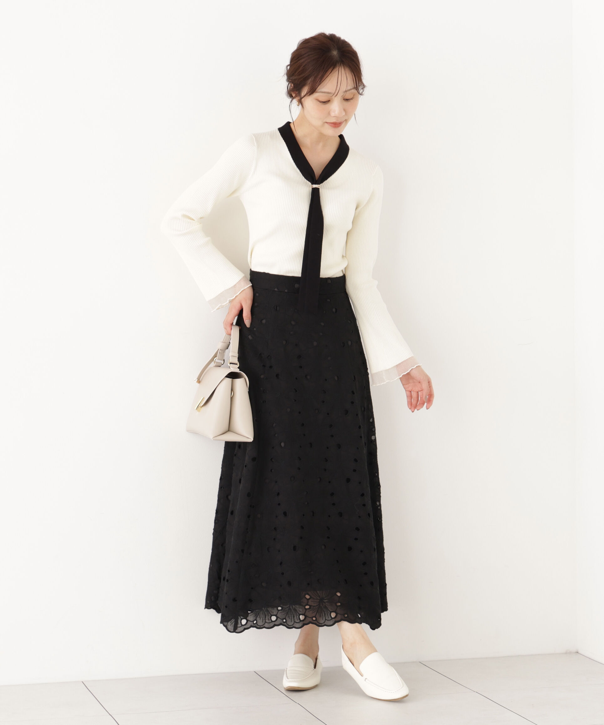PROPORTION BODY DRESSING「カットワークレーススカート」|スカート|