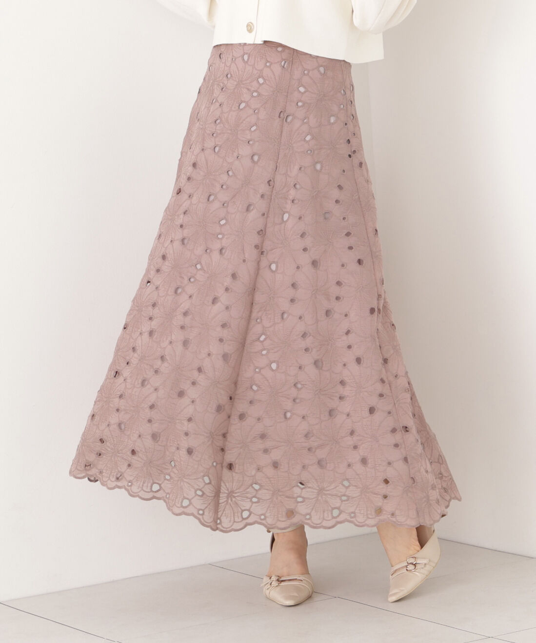 PROPORTION BODY DRESSING「カットワークレーススカート」|スカート|