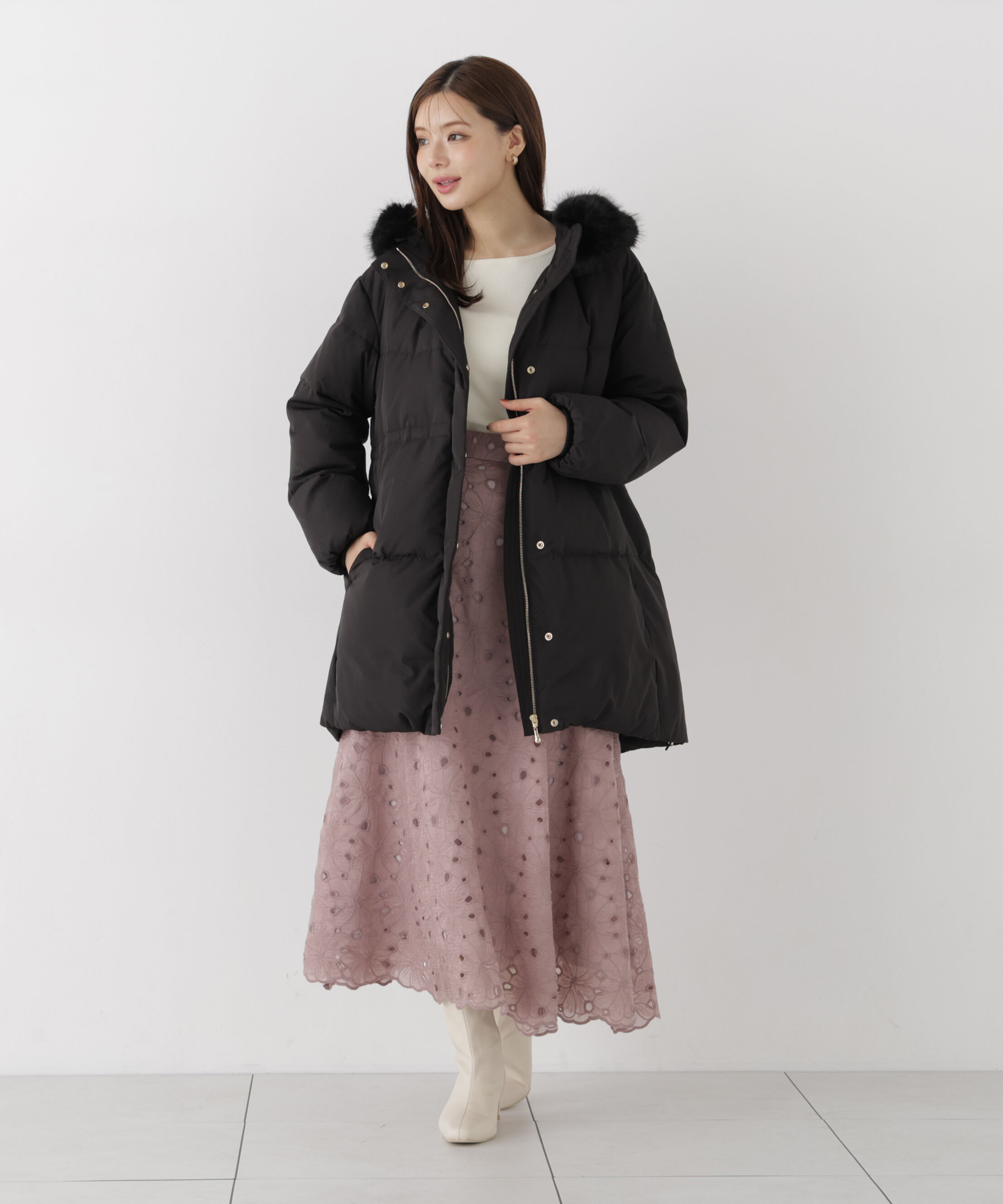 PROPORTION BODY DRESSING「カットワークレーススカート」|スカート|