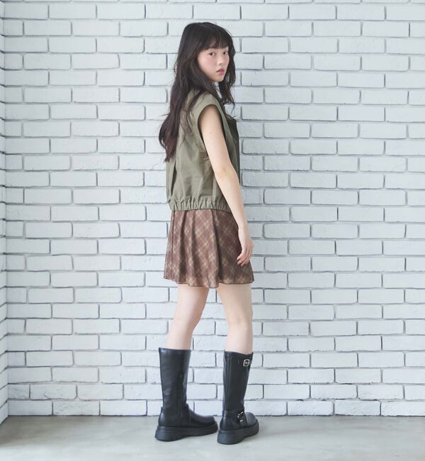 archives「&rsquo;チュールチェックミニキャミワンピース&rsquo;」|チュニック|