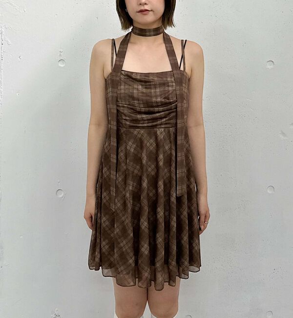 archives「&rsquo;チュールチェックミニキャミワンピース&rsquo;」|チュニック|