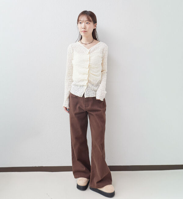 archives「【ＯＮかわ】カットレースフロントタックＴＯＰＳ」|Tシャツ・カットソー|