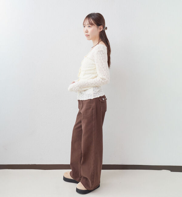 archives「【ＯＮかわ】カットレースフロントタックＴＯＰＳ」|Tシャツ・カットソー|