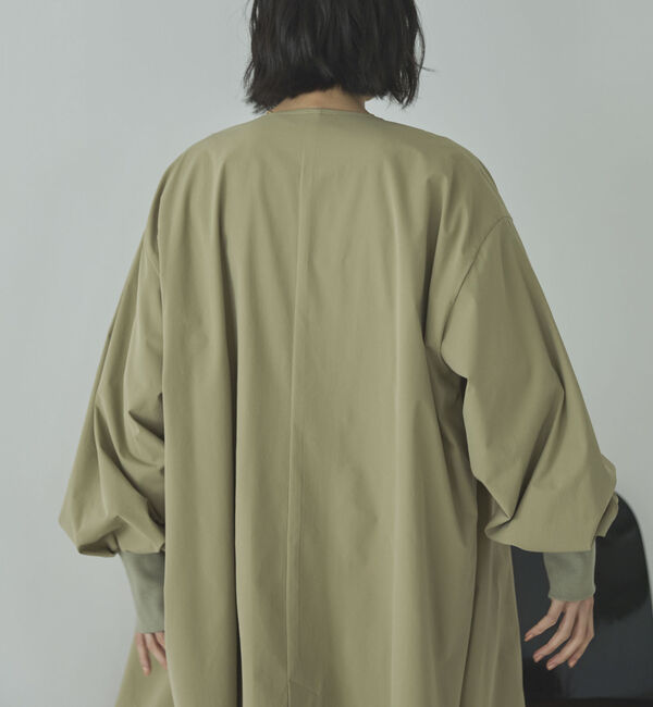 Doux archives「ノーカラーロングコート」|ダッフルコート|