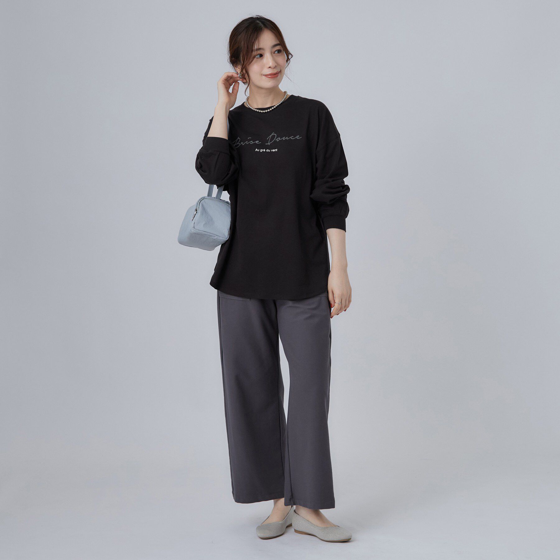 SHOO･LA･RUE「【選べる4柄/体型カバー】ゆるっと着られる BIGロンT」|Tシャツ・カットソー|
