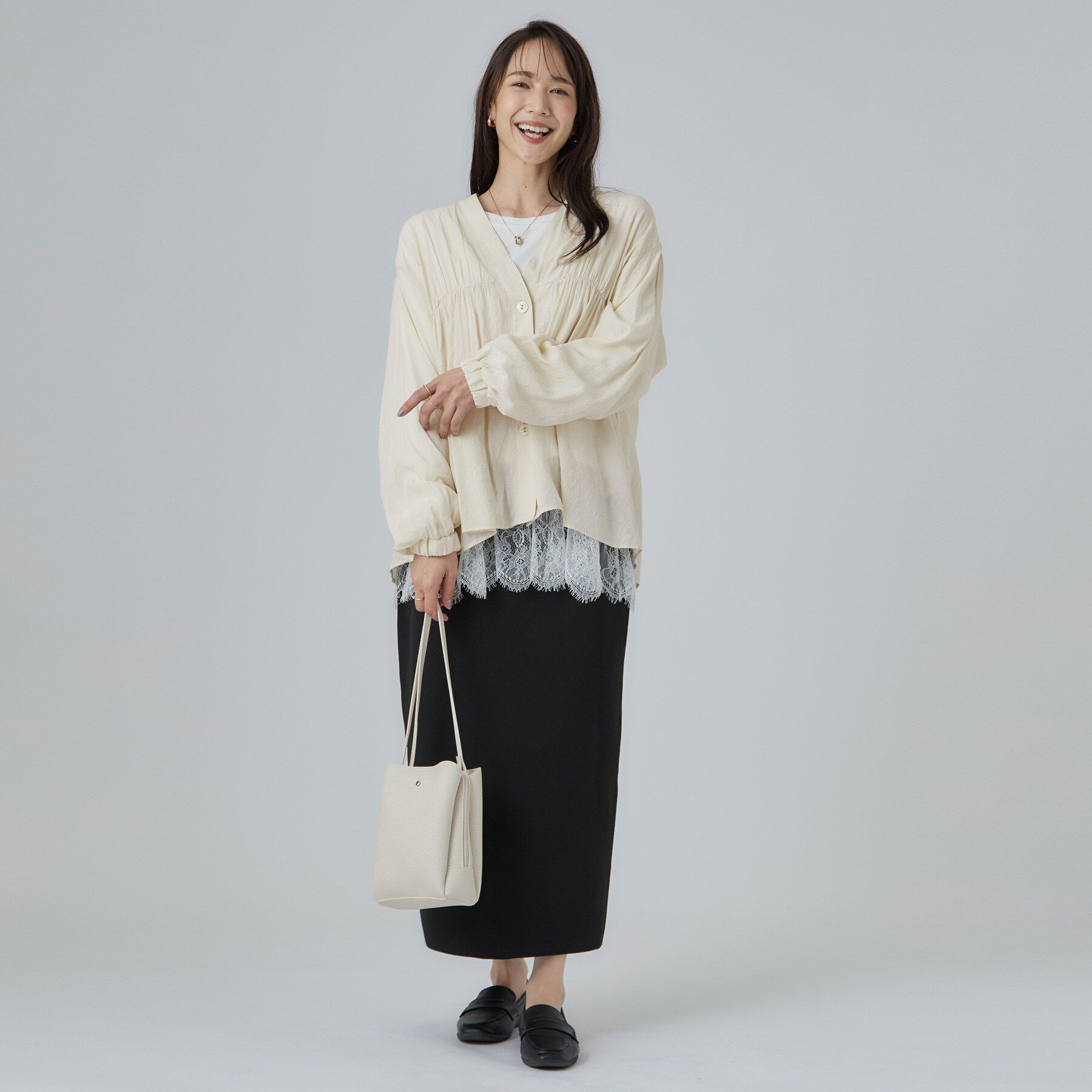 SHOO･LA･RUE「シャーリングシャツカーディガン」|カーディガン|