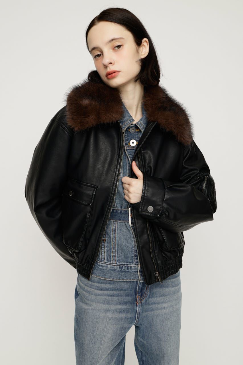 SLY「WASHED PUFFER SHORT ブルゾン」|ブルゾン・スタジャン|