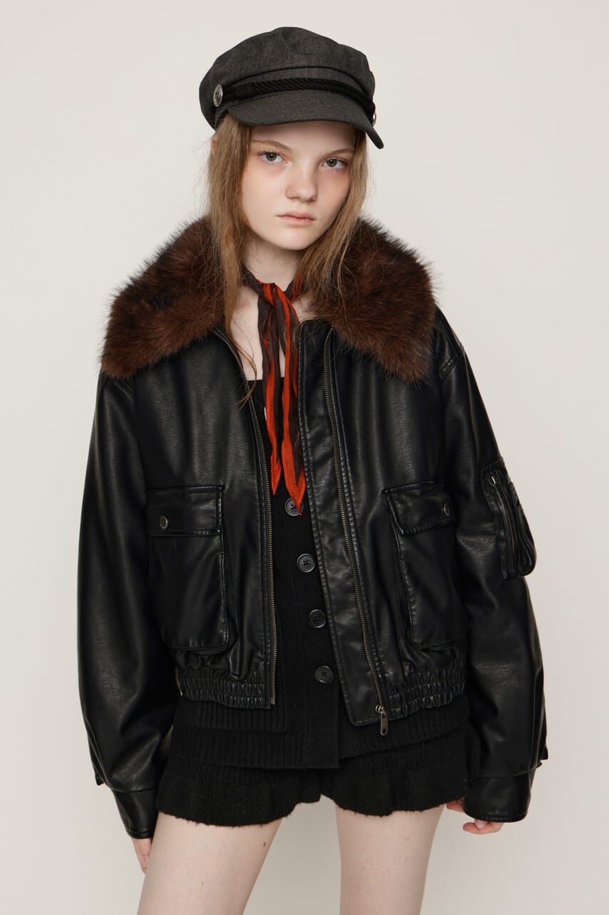 SLY「WASHED PUFFER SHORT ブルゾン」|ブルゾン・スタジャン|