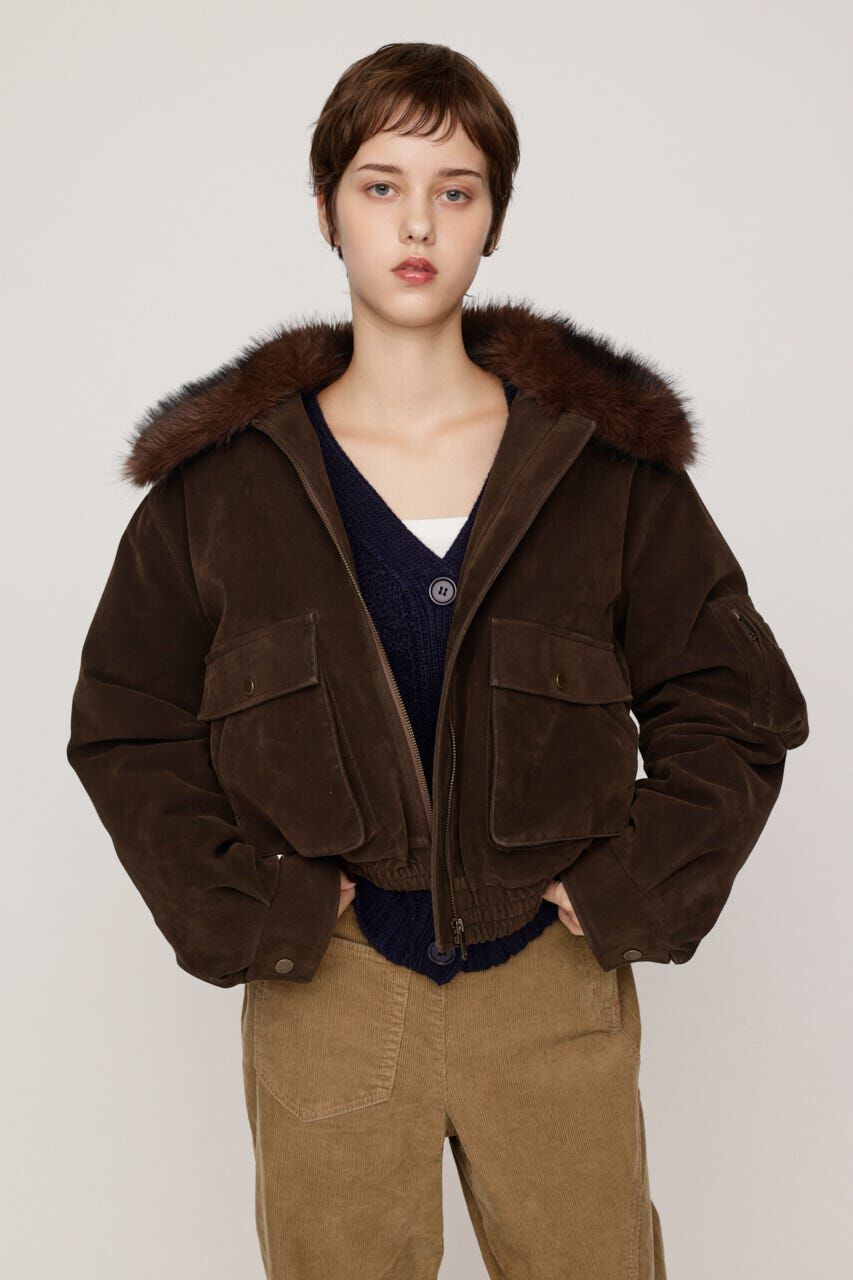 SLY「WASHED PUFFER SHORT ブルゾン」|ブルゾン・スタジャン|